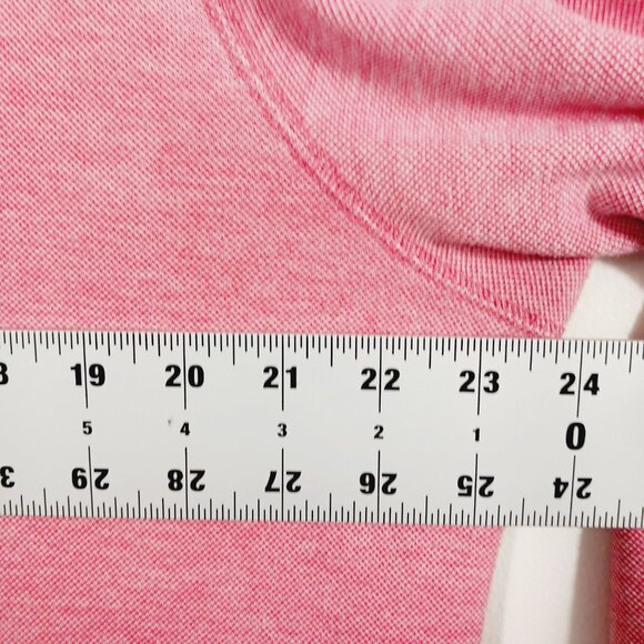 Nordstrom Men's Shop, Coral Red Woven Pullover, Size XL, Long Sleeve 1/4 Zip - Picture 11 of 16